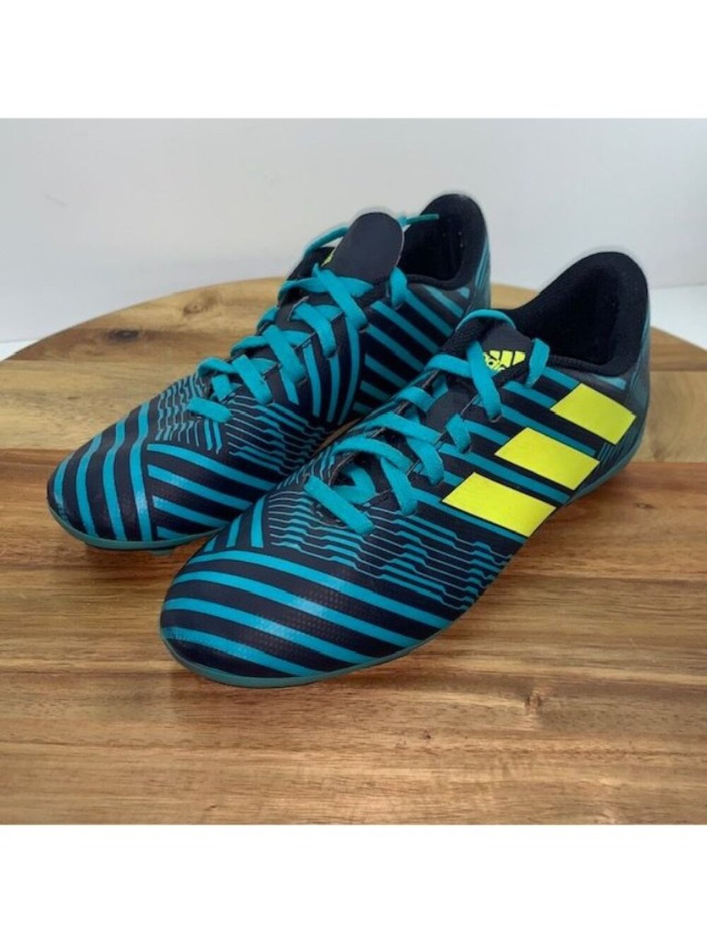 Adidas Performance NEMEZIZ 17.4 S82469 Indoor Soccer Shoes Kids 3.5 Blue/Green